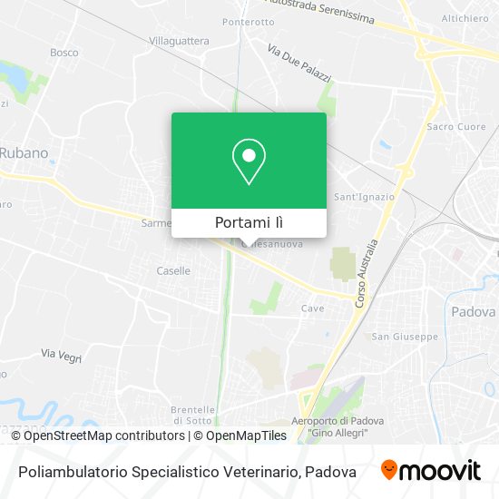 Mappa Poliambulatorio Specialistico Veterinario