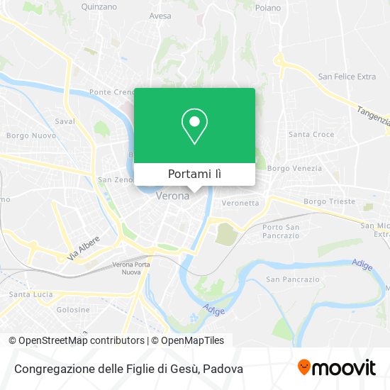 Mappa Congregazione delle Figlie di Gesù