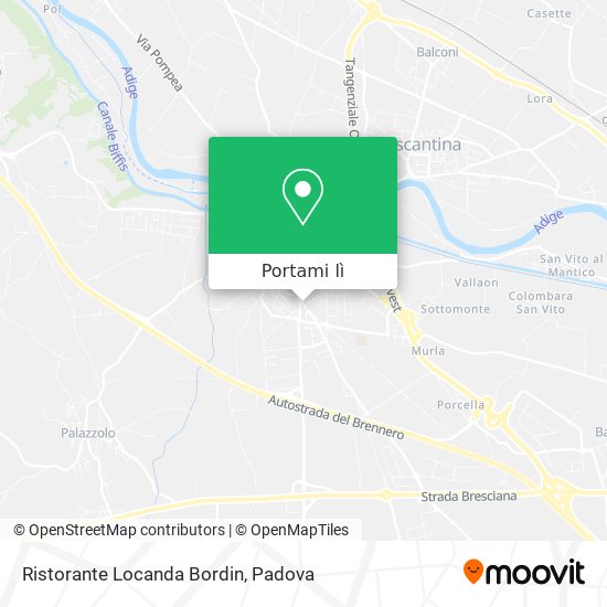 Mappa Ristorante Locanda Bordin