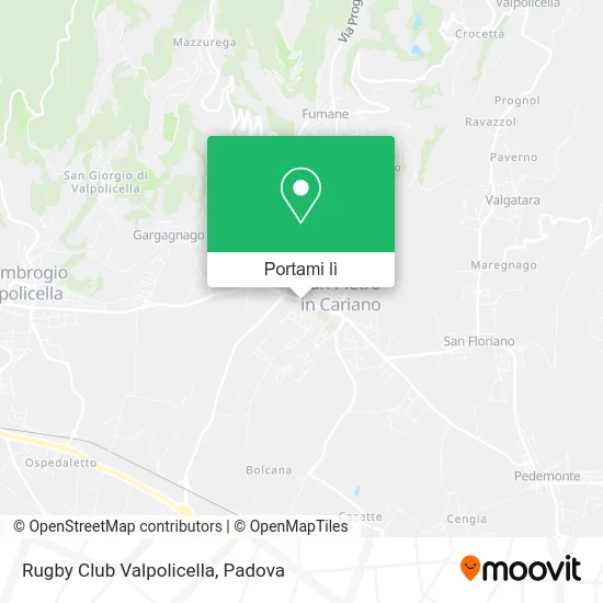 Mappa Rugby Club Valpolicella