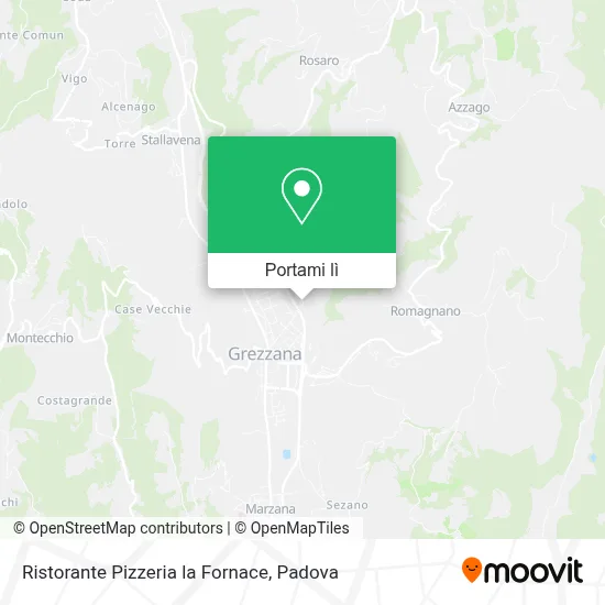 Mappa Ristorante Pizzeria la Fornace