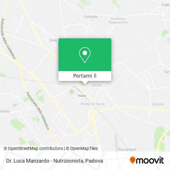 Mappa Dr. Luca Manzardo - Nutrizionista