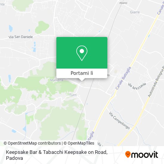Mappa Keepsake Bar & Tabacchi Keepsake on Road