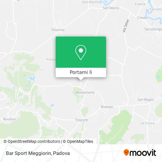 Mappa Bar Sport Meggiorin