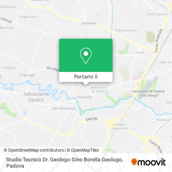 Mappa Studio Tecnico Dr. Geologo Gino Borella Geologo