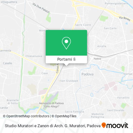 Mappa Studio Muratori e Zanon di Arch. G. Muratori