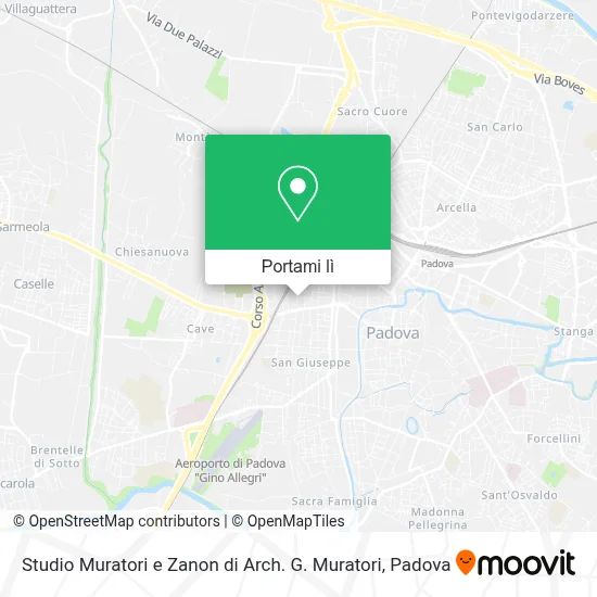Mappa Studio Muratori e Zanon di Arch. G. Muratori