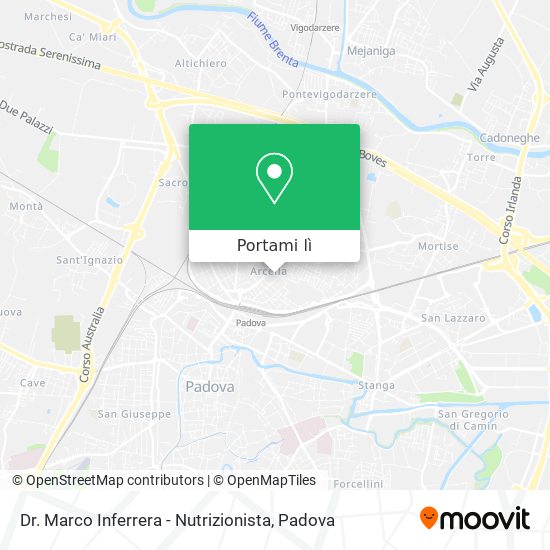 Mappa Dr. Marco Inferrera - Nutrizionista
