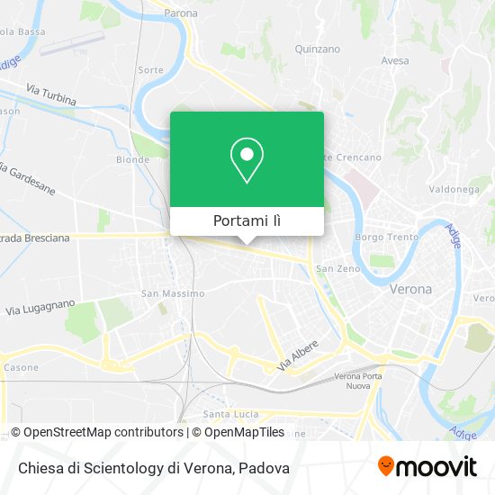 Mappa Chiesa di Scientology di Verona