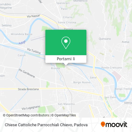 Mappa Chiese Cattoliche Parrocchiali Chievo
