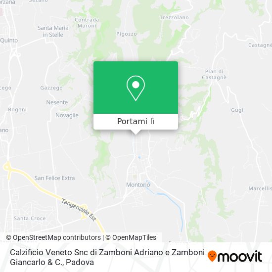 Mappa Calzificio Veneto Snc di Zamboni Adriano e Zamboni Giancarlo & C.