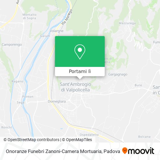 Mappa Onoranze Funebri Zanoni-Camera Mortuaria