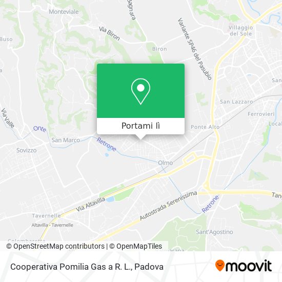 Mappa Cooperativa Pomilia Gas a R. L.