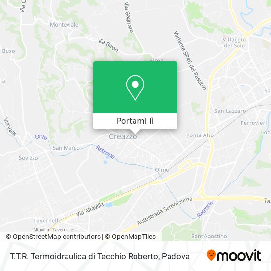 Mappa T.T.R. Termoidraulica di Tecchio Roberto