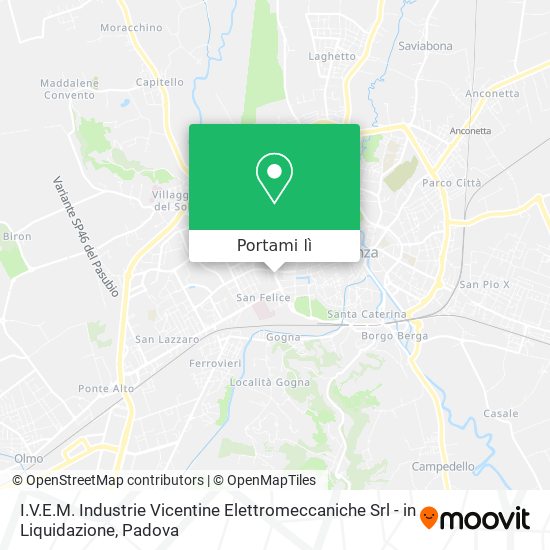 Mappa I.V.E.M. Industrie Vicentine Elettromeccaniche Srl - in Liquidazione