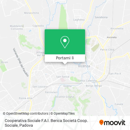 Mappa Cooperativa Sociale F.A.I. Berica Società Coop. Sociale