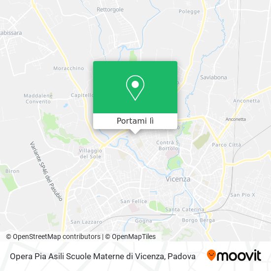 Mappa Opera Pia Asili Scuole Materne di Vicenza