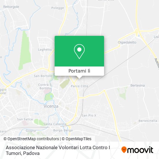 Mappa Associazione Nazionale Volontari Lotta Contro I Tumori