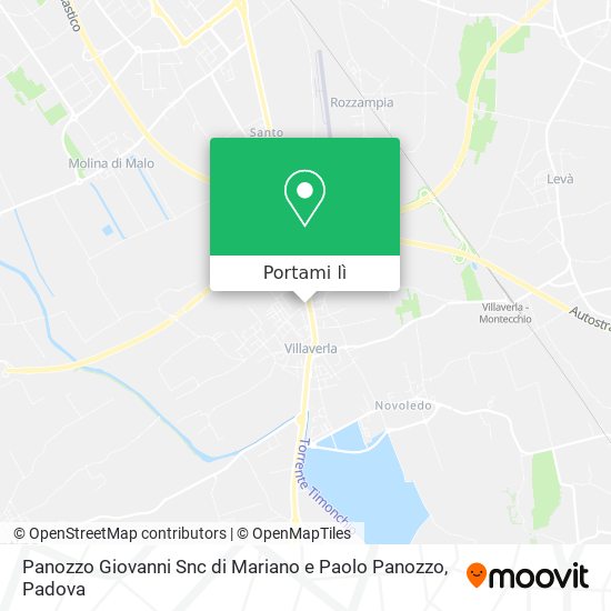 Mappa Panozzo Giovanni Snc di Mariano e Paolo Panozzo