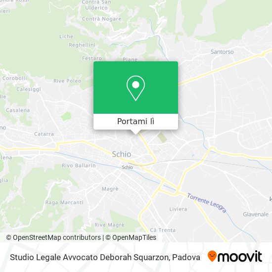 Mappa Studio Legale Avvocato Deborah Squarzon