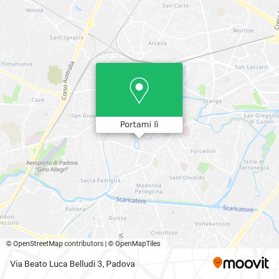 Mappa Via Beato Luca Belludi 3