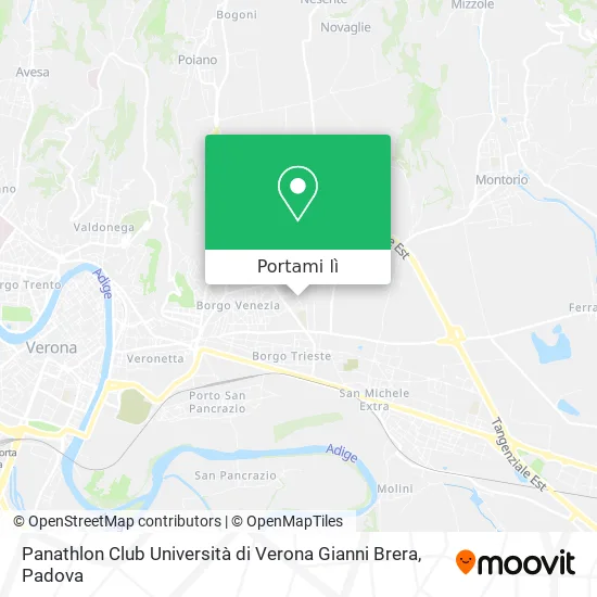Mappa Panathlon Club Università di Verona Gianni Brera