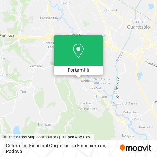 Mappa Caterpillar Financial Corporacion Financiera sa