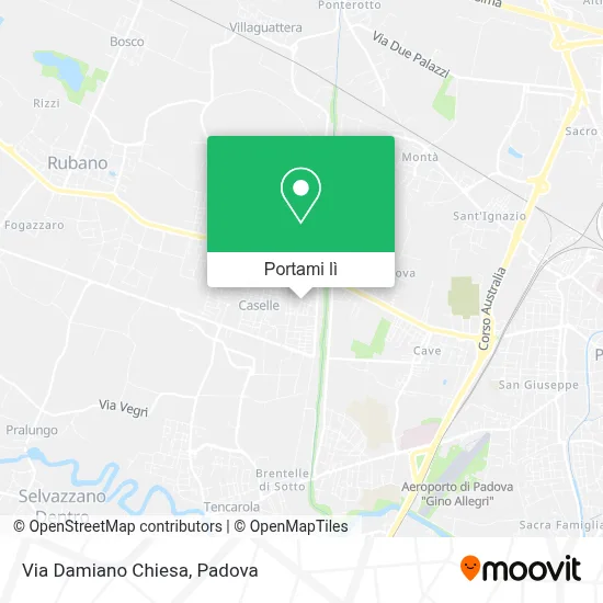 Mappa Via Damiano Chiesa