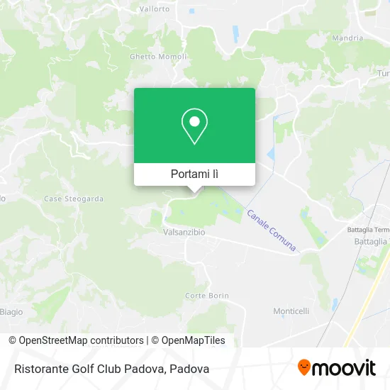 Mappa Ristorante Golf Club Padova