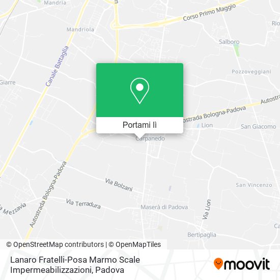 Mappa Lanaro Fratelli-Posa Marmo Scale Impermeabilizzazioni