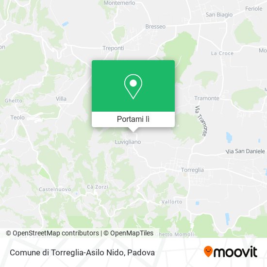 Mappa Comune di Torreglia-Asilo Nido