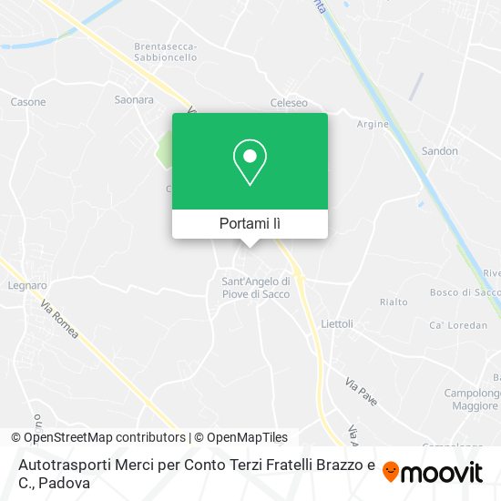 Mappa Autotrasporti Merci per Conto Terzi Fratelli Brazzo e C.