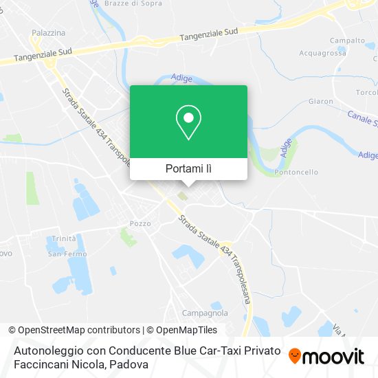 Mappa Autonoleggio con Conducente Blue Car-Taxi Privato Faccincani Nicola