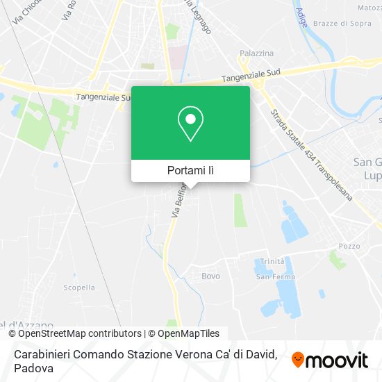 Mappa Carabinieri Comando Stazione Verona Ca' di David