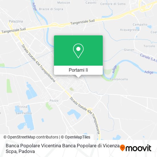 Mappa Banca Popolare Vicentina Banca Popolare di Vicenza Scpa