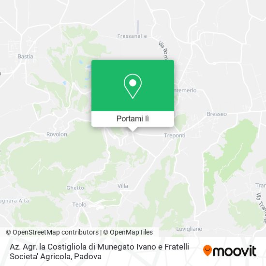 Mappa Az. Agr. la Costigliola di Munegato Ivano e Fratelli Societa' Agricola