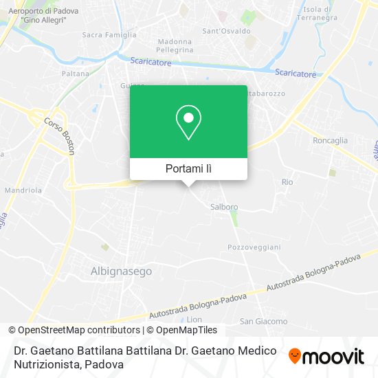 Mappa Dr. Gaetano Battilana Battilana Dr. Gaetano Medico Nutrizionista