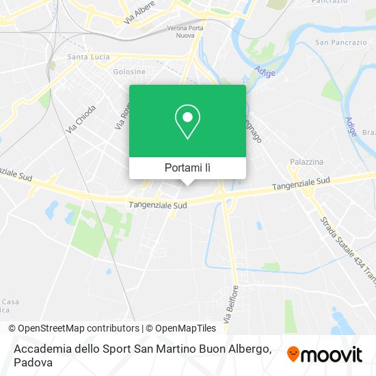 Mappa Accademia dello Sport San Martino Buon Albergo