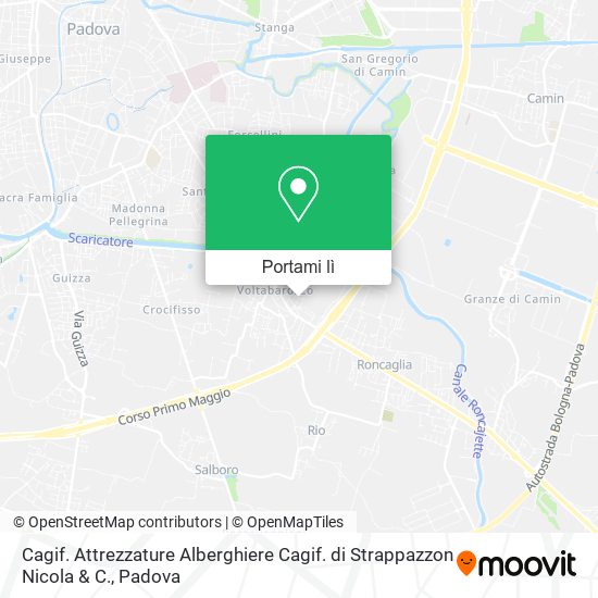 Mappa Cagif. Attrezzature Alberghiere Cagif. di Strappazzon Nicola & C.