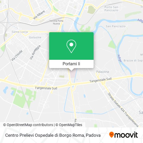 Mappa Centro Prelievi Ospedale di Borgo Roma