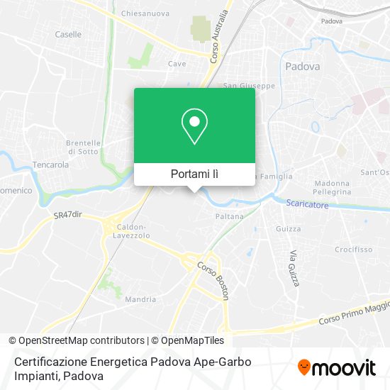 Mappa Certificazione Energetica Padova Ape-Garbo Impianti