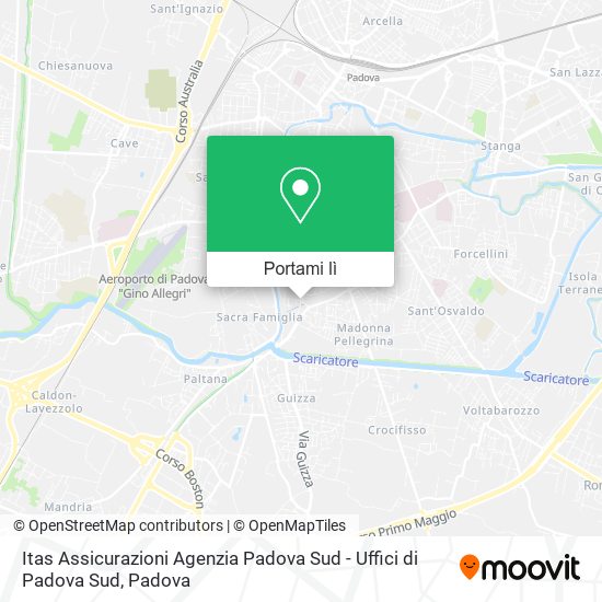 Mappa Itas Assicurazioni Agenzia Padova Sud - Uffici di Padova Sud