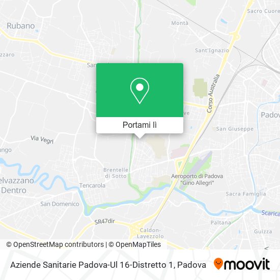 Mappa Aziende Sanitarie Padova-Ul 16-Distretto 1