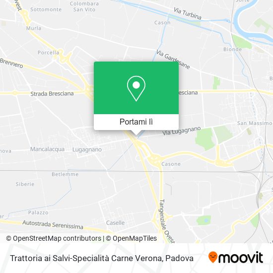 Mappa Trattoria ai Salvi-Specialità Carne Verona