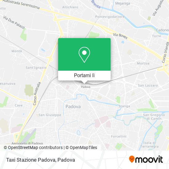 Mappa Taxi Stazione Padova