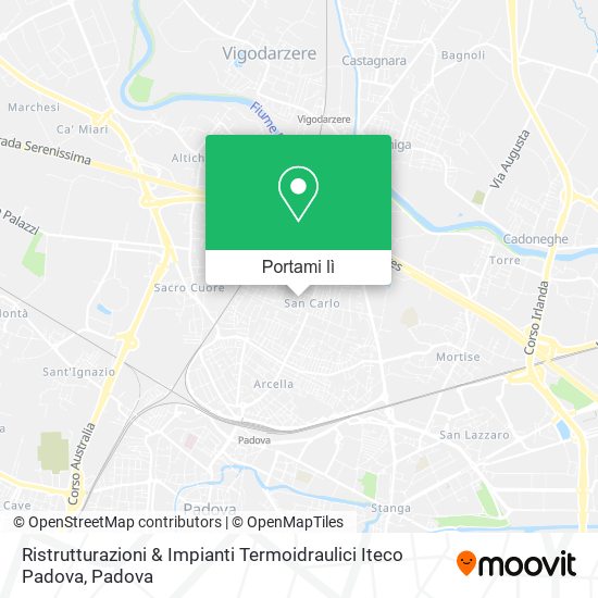 Mappa Ristrutturazioni & Impianti Termoidraulici Iteco Padova