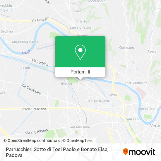 Mappa Parrucchieri Sotto di Tosi Paolo e Bonato Elsa