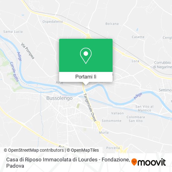Mappa Casa di Riposo Immacolata di Lourdes - Fondazione