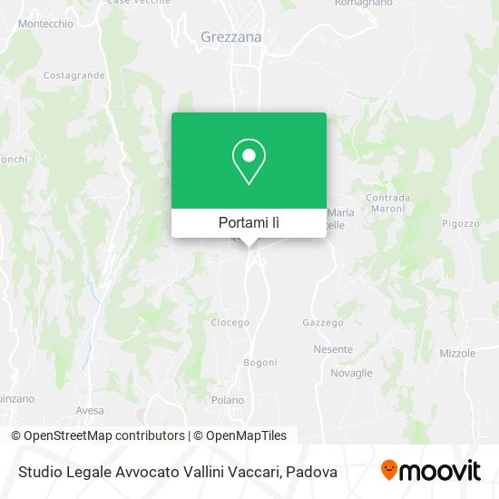 Mappa Studio Legale Avvocato Vallini Vaccari