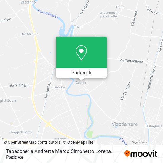 Mappa Tabaccheria Andretta Marco Simonetto Lorena